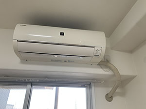 甲府市でのエアコン取り外し施工例